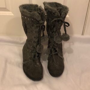 Gray shimmer Justice boots
